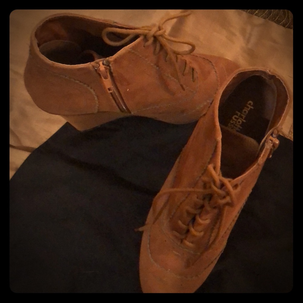 Charlotte Russe Suede wedgies: A kick.